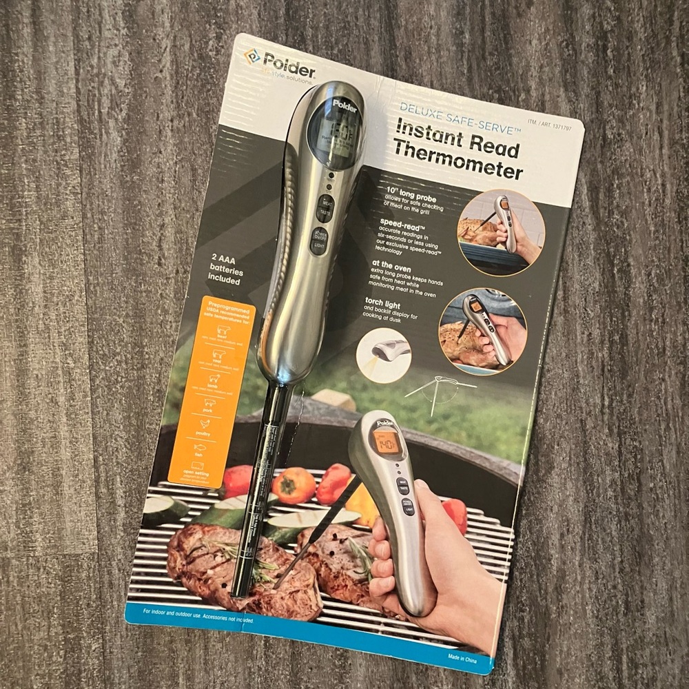 Polder instant read meat thermometer